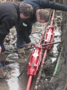 Montage crossbonding kabelmof